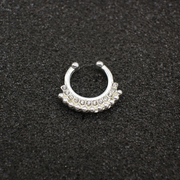 High quality metal fake nose ring Medical titanium jewelry clicker faux septum Piercing clip non Body Hoop For Women wholesale