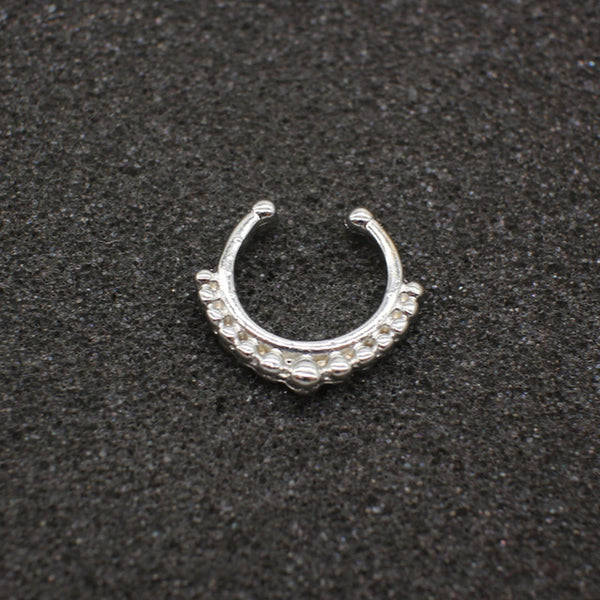 High quality metal fake nose ring Medical titanium jewelry clicker faux septum Piercing clip non Body Hoop For Women wholesale