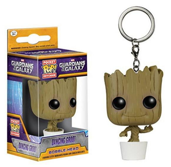 Popular Funko Pop Keychain Toy Guardians Of the Galaxy Dancing Groot Figma Anime Vinyl Potted  Bobble Head Tree Man Juguetes Toy