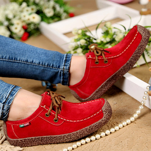2017 New Fashion Woman Casual Shoes Wild Lace-up Women Flats Warm Comfortable Concise Woman Shoes Breathable Female Shoes aDT90