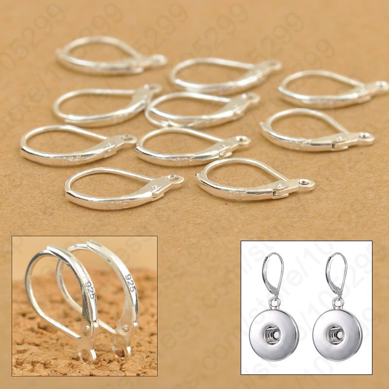 JEXXI 200PCS Simple Components 925 Sterling Silver Handmade Beadings Findings Earring Hooks Leverback Earwire Fittings