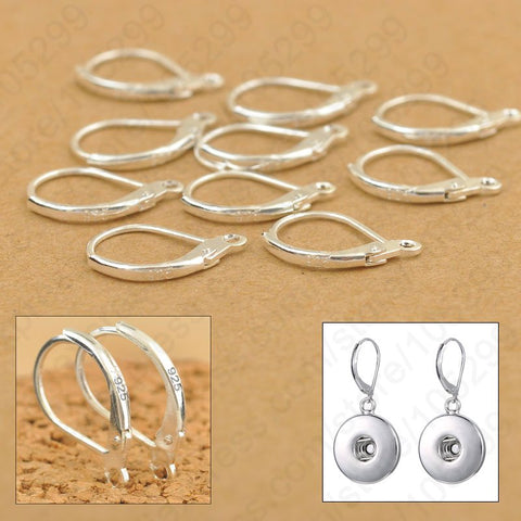 JEXXI 200PCS Simple Components 925 Sterling Silver Handmade Beadings Findings Earring Hooks Leverback Earwire Fittings