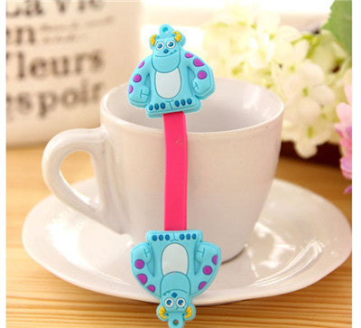 Cute Mini Cartoon Earphone Cable Button Winder Protector Wire Cord Organizer Holder for iPhone 5 5s 6 6s 7 plus Computer cable