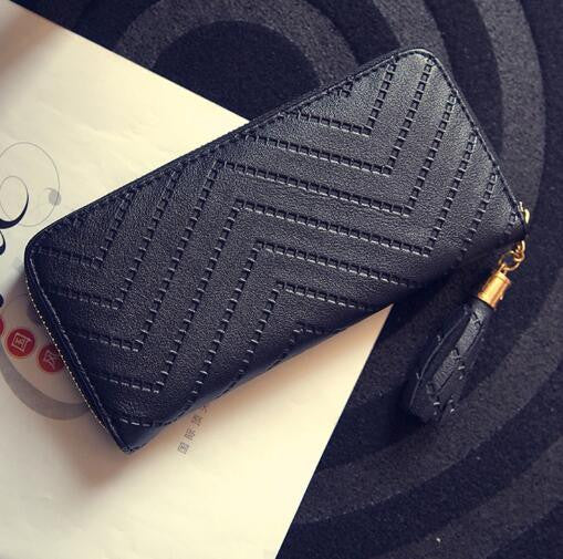 JOYPESSIE New Fashion leather Women Wallet tassel luxury brand casual PU Wallet Long Ladies Clutch Coin Purse