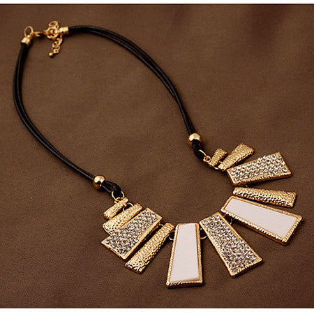 RAVIMOUR Collier Femme Fashion Necklaces & Pendants PU Leather Rope Resin Statement Choker for Women Mujer Accessories Jewelry