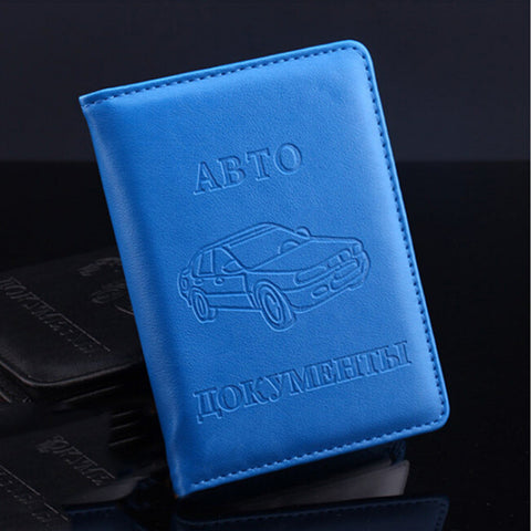 Top Quality Russian Auto Driver License Bag PU Leather on Cover for Car Driving Documents Card Credit Holder Purse Wallet Case