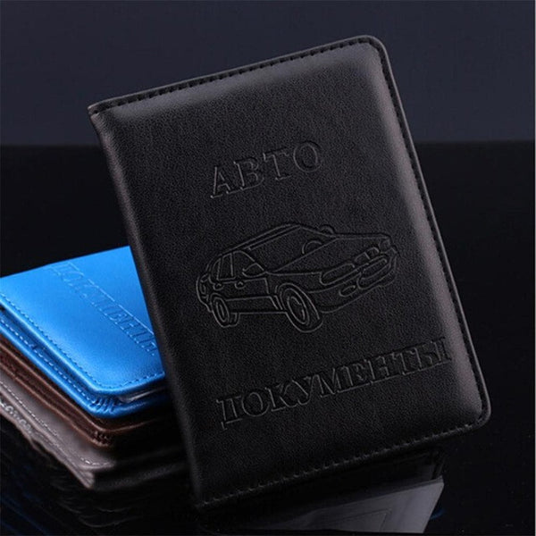 Top Quality Russian Auto Driver License Bag PU Leather on Cover for Car Driving Documents Card Credit Holder Purse Wallet Case