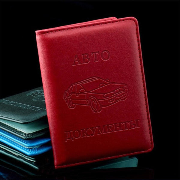 Top Quality Russian Auto Driver License Bag PU Leather on Cover for Car Driving Documents Card Credit Holder Purse Wallet Case