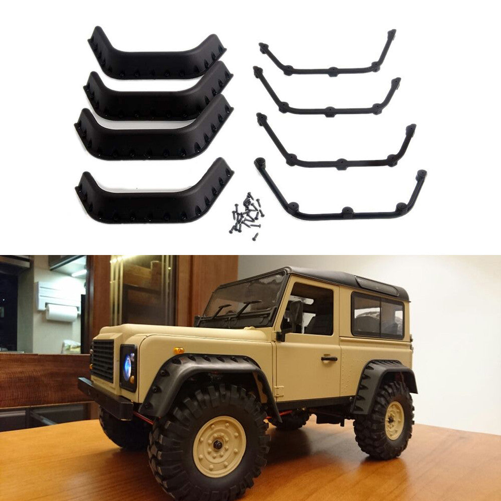 1:10 RC Crawler Black Fender Flares for Axial SCX10 RC4WD Gelande II D90 D110 Body Shell Parts