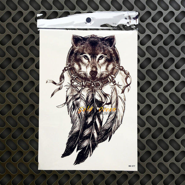 1PC Snowy Owl Hedwig Design Large Arm Tattoo Sleeve Flash Temporary Tattoo Sticker 21x15cm Waterproof Henna Tatoo Women Body Art