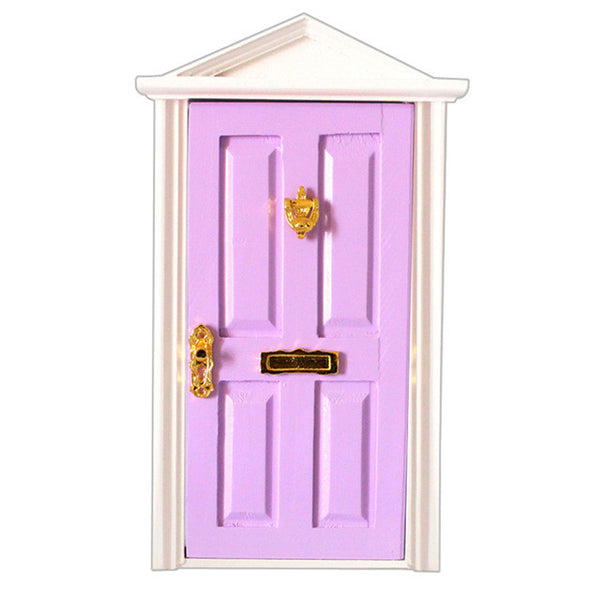 New Arrivals 1:12 Dolls House Miniature Wooden Steepletop Door with Hardware Furniture Toys Dollhouse Decoration Doll Accessory