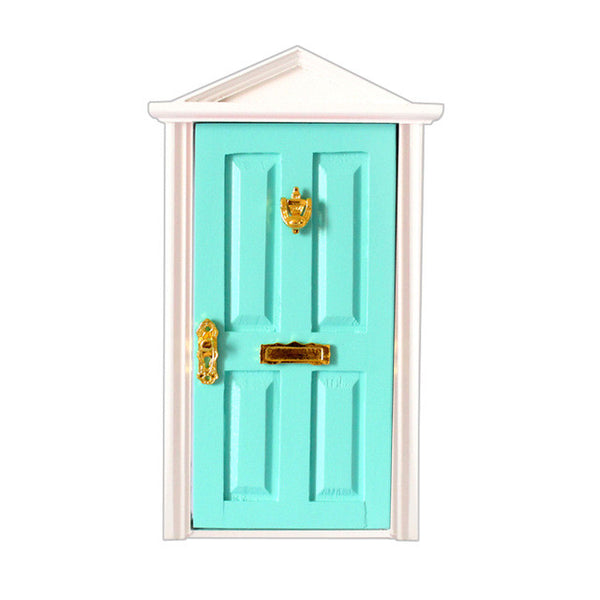 New Arrivals 1:12 Dolls House Miniature Wooden Steepletop Door with Hardware Furniture Toys Dollhouse Decoration Doll Accessory