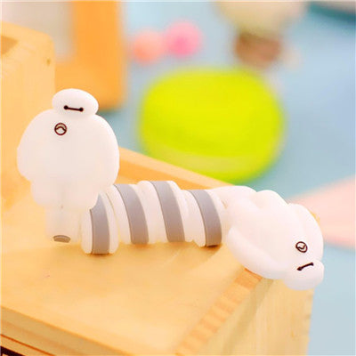 Cartoon Earphone Cable Winder Protector Wire Cord Organizer protetor de cabo for iPhone 5 5s 6 6s 7 plus Computer PC cable clip