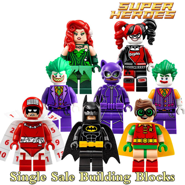 Building Blocks Joker Poison Ivy Batman Robin Calendar of people Harley Quinn Catwoman diy figures Kids DIY Educational Toys