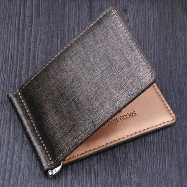 Men Bifold Business Leather Wallet  luxury brand famous ID Credit Card visiting cards wallet magic Money Clips 2017 hot