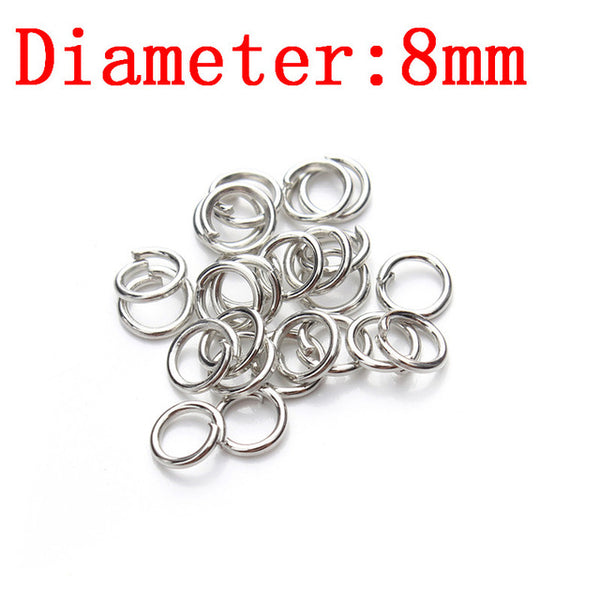 XINYAO 200pcs/bag 4 6 8 10 mm Metal Jump Rings Silver/Gold/Bronze Color Split Rings Connectors For Diy Jewelry Finding Making