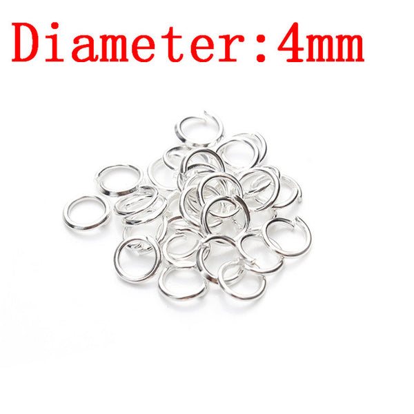 XINYAO 200pcs/bag 4 6 8 10 mm Metal Jump Rings Silver/Gold/Bronze Color Split Rings Connectors For Diy Jewelry Finding Making