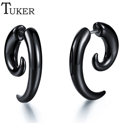 Earings Fashion Jewelry Cool Stud Earrings for Women Punk Rock black earring Women or Men anti allergy earrings