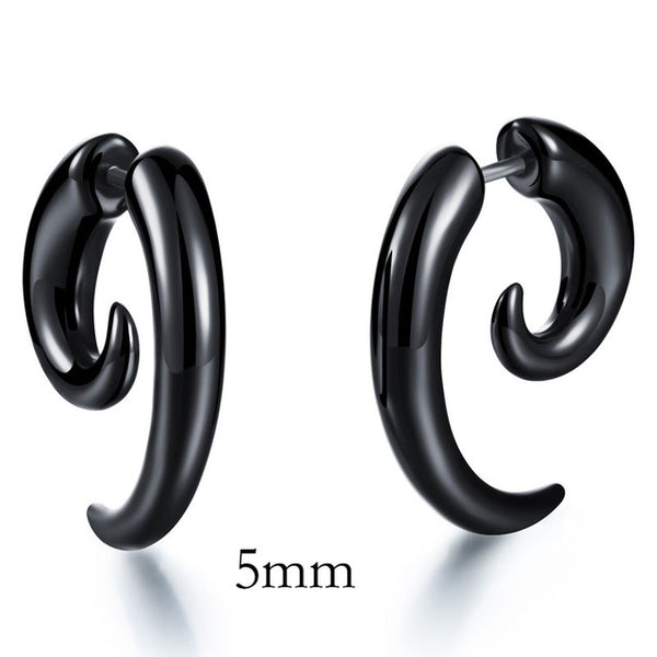 Earings Fashion Jewelry Cool Stud Earrings for Women Punk Rock black earring Women or Men anti allergy earrings