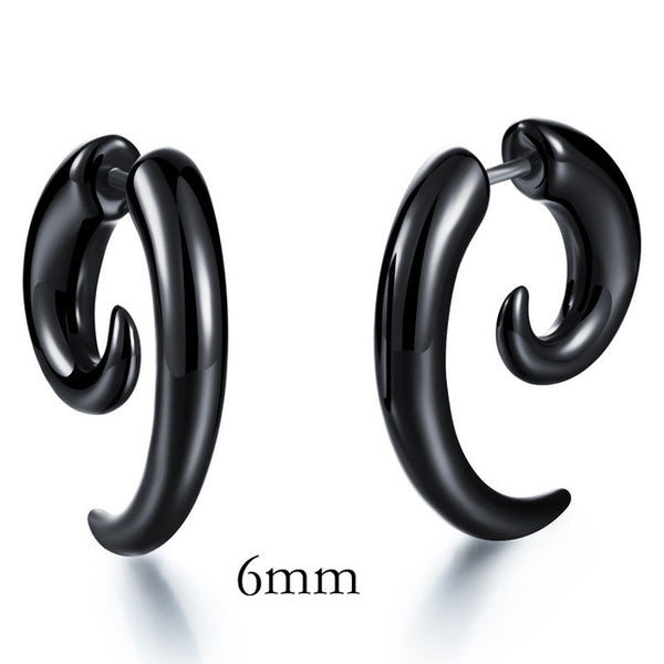 Earings Fashion Jewelry Cool Stud Earrings for Women Punk Rock black earring Women or Men anti allergy earrings
