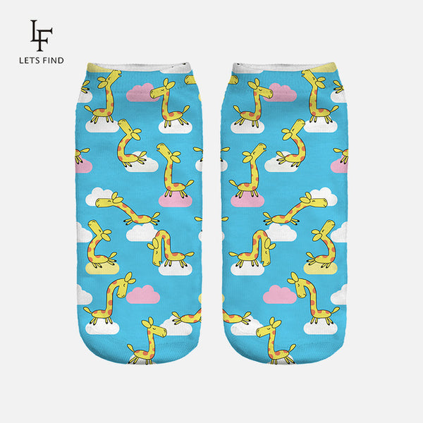 New 3D Print Socks Pusheen Giraffe avocado Flag fish Women Socks Cute  Ankle Sock Multiple Cartoons Casual Type Teenager Socks
