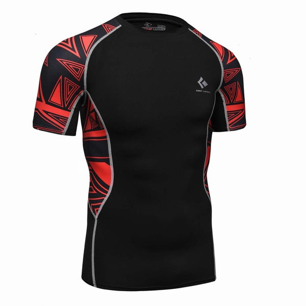 3D Printed T-shirts Men Compression Shirt Men's MMA Tshirt Short Sleeve Quick dry Workout Bodybuilding Fitness Tops T shirt