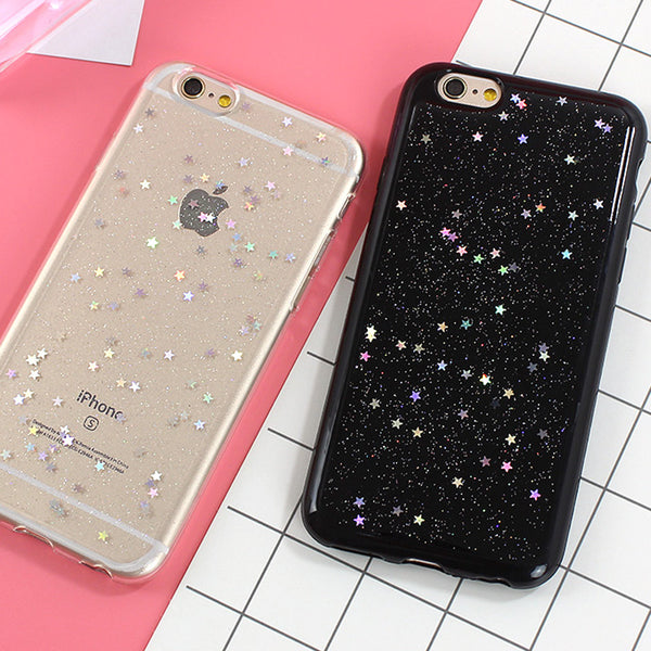 Soft TPU Case For Apple iPhone 7 Plus Case Bling Star Silicone Phone Back Cover Cases for iPhone 6 6s Plus SE 5 5S Clear Fundas