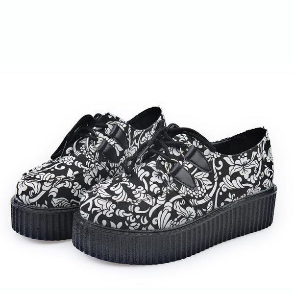 Creepers shoes 35-41 women Shoes plus size ladies platform shoes 2017 Women Flats shoes