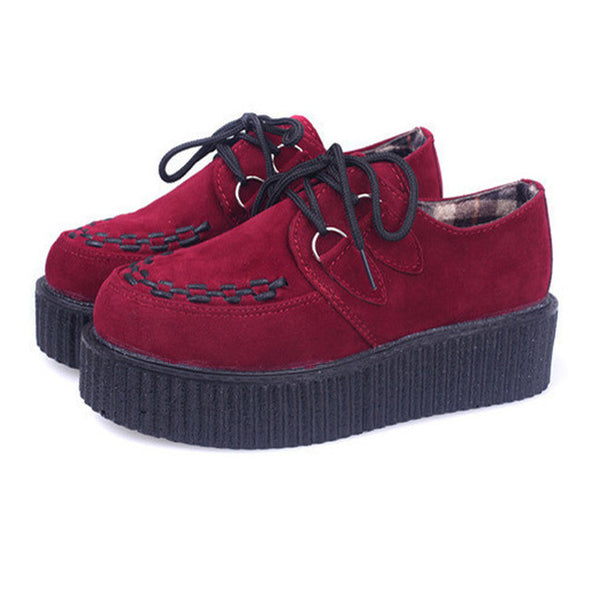 Creepers shoes 35-41 women Shoes plus size ladies platform shoes 2017 Women Flats shoes