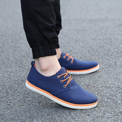 CBJSHO New Arrival Spring Summer Comfortable Casual Shoes Mens Canvas Shoes For Men Lace-Up Brand Fashion Flat Loafers Shoe
