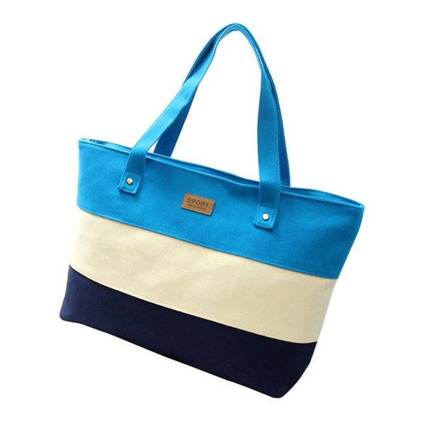 Naivety Handbags New Fashion Women Canvas Striped Totes Bags JUN7U drop shipping