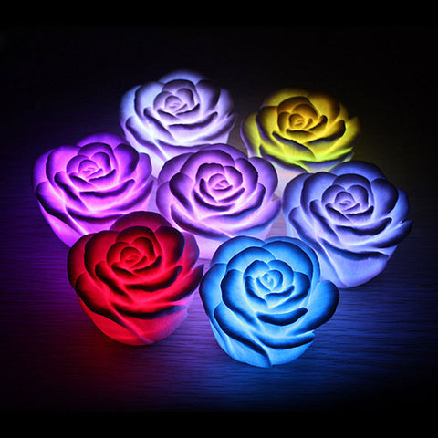 Hot Sale LED Romantic Rose Flower Color changed Lamp Light High Quality