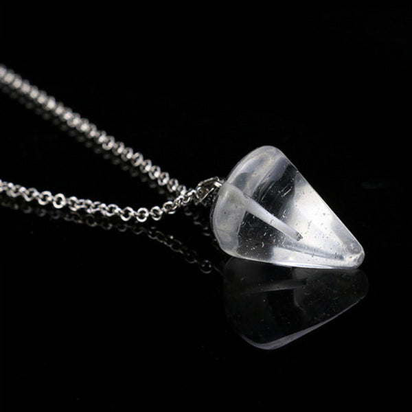 New Natural stone Quartz stone pendant Chain necklace Women Statement Fashion Jewelry  Free shipping