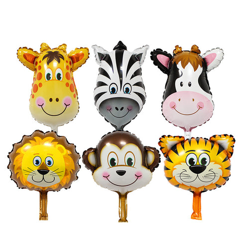 XXPWJ Free shipping new mini cartoon animal baby cake aluminum balloons birthday party balloons wholesale children's toys