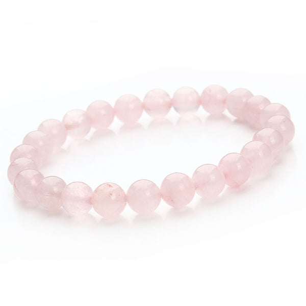 2017 New Summer Style Natural Stone Beads Bracelet Women Men Pink Blue White Yellow Red Beaded Stretch Bracelets Bangles F2852