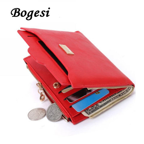 2017 New Brand Fashion Zipper PU Leather Purse Wallet Coin Card Holder Photo Holder Female Purse Wallets For Women DB5700