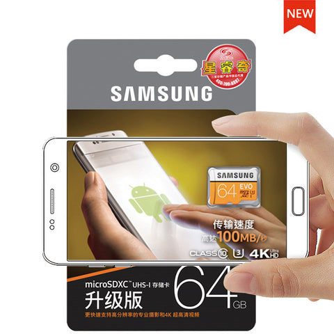 SAMSUNG New EVO Memory Card 16GB/32GB/SDHC 64GB/128GB/256GB/SDXC TF Flash Card Micro SD Cards UHS-I Class10 C10 U3 free shipping