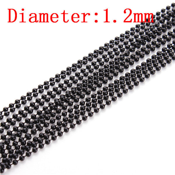 XINYAO 10m/lot 1.2 1.5 2 mm Gold/Black Color Metal Ball Bead Chains Bulk for Diy Bracelet Necklace Jewelry Findings Making F680
