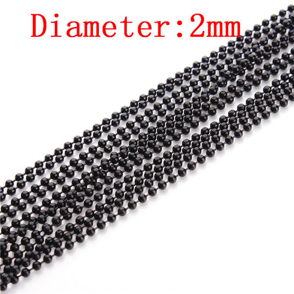 XINYAO 10m/lot 1.2 1.5 2 mm Gold/Black Color Metal Ball Bead Chains Bulk for Diy Bracelet Necklace Jewelry Findings Making F680