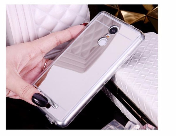 Luxury Bling Mirror Case For Xiaomi Redmi Note 4 4X 3 Pro 2 Prime Soft TPU Case For Mi 6 5 5C 5S Redmi 4A 3S Silicone Back Cover