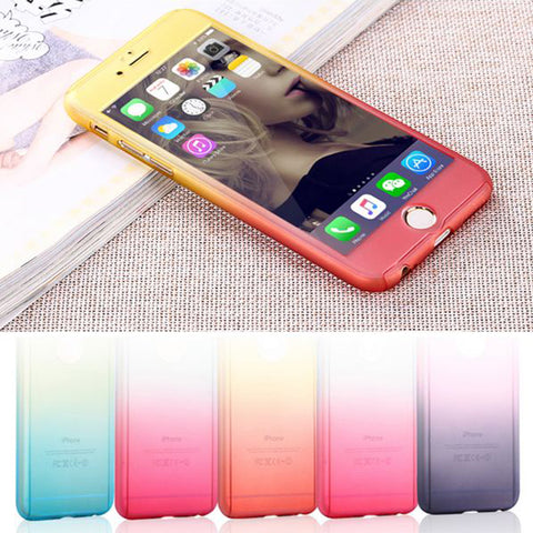 New Cute Gradient Case for iPhone 6 6S 6Plus 6s Plus TPU Case Soft Dual Silicon Cover Fundas for iPhone 6 s TPU Gel