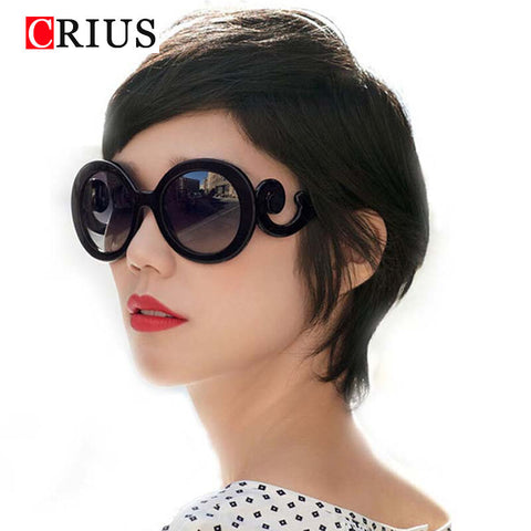 D new fashion sunglasses for women's Retro Round Waves Butteryfly Design Vintage Sun glasses Novelty UV400