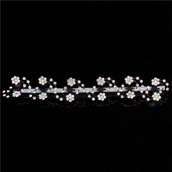 Haimeikang 2017 New Fashion 6Pcs Girls Crystal Snowflake Hair Clips Hairpins Headwear Rhinestone Hair Claws Hair Accessories