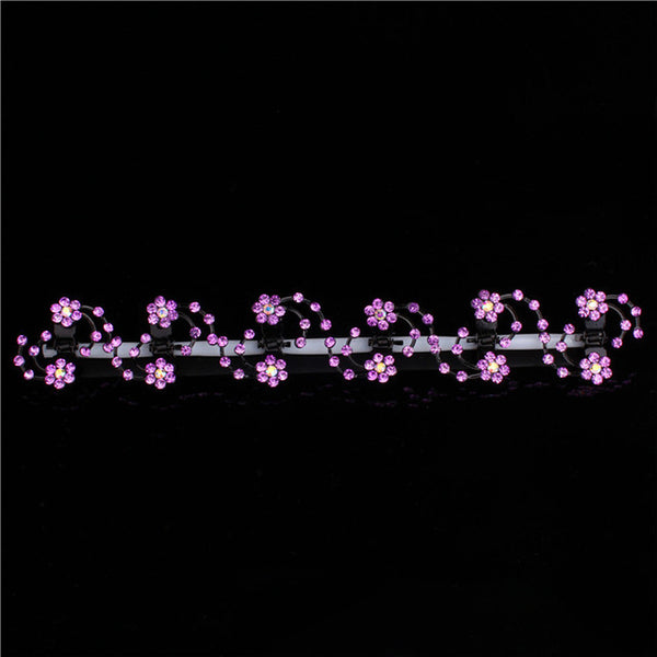 Haimeikang 2017 New Fashion 6Pcs Girls Crystal Snowflake Hair Clips Hairpins Headwear Rhinestone Hair Claws Hair Accessories