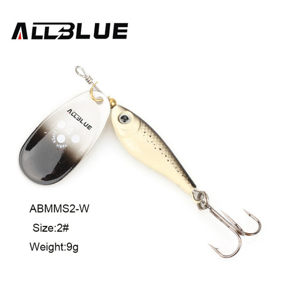 ALLBLUE Long Casting Minnow Super Spinner 9g/13g/18g Spinners Fishing Lure Longcast Artificial Bait 5 Colors Available