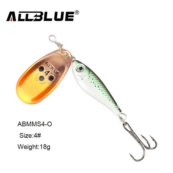 ALLBLUE Long Casting Minnow Super Spinner 9g/13g/18g Spinners Fishing Lure Longcast Artificial Bait 5 Colors Available