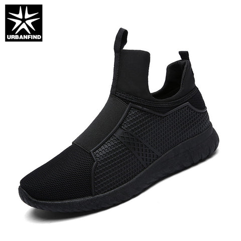 URBANFIND Winter Warm Men Casual Shoes Breathable Slip-On Flats EU 39-44 Men Comfortable Shoes Black / White / Red Color
