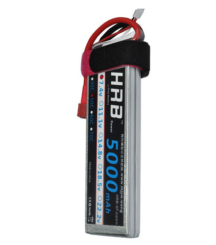 HRB RC Lipo Battery 7.4V 5000mah 50C 2S Bateria for RC AKKU Car Boat Airplane Quadcopter