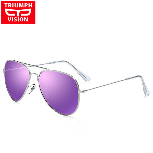 TRIUMPH VISION HD Polarized Aviator Sunglasses Women Pink Mirror Pilot Polaroid Sun Glasses For Women Brand Shades Oculos Female