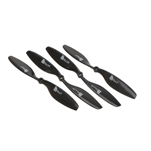 2 Pairs HJ Carbon Fiber 1045 10 * 4.5" CW CCW Propellers Prop for F450 F500 F550 RC QuadCopter MultiCopter